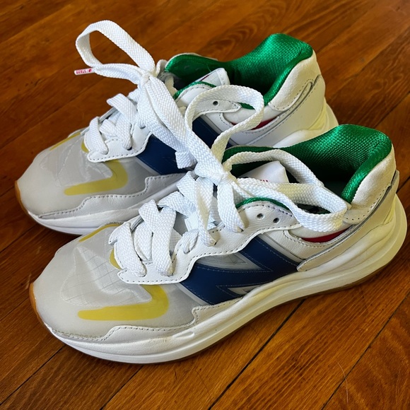 SOLD - New Balance X STAUD Leather Color Block Sneakers - Picture 4 of 5